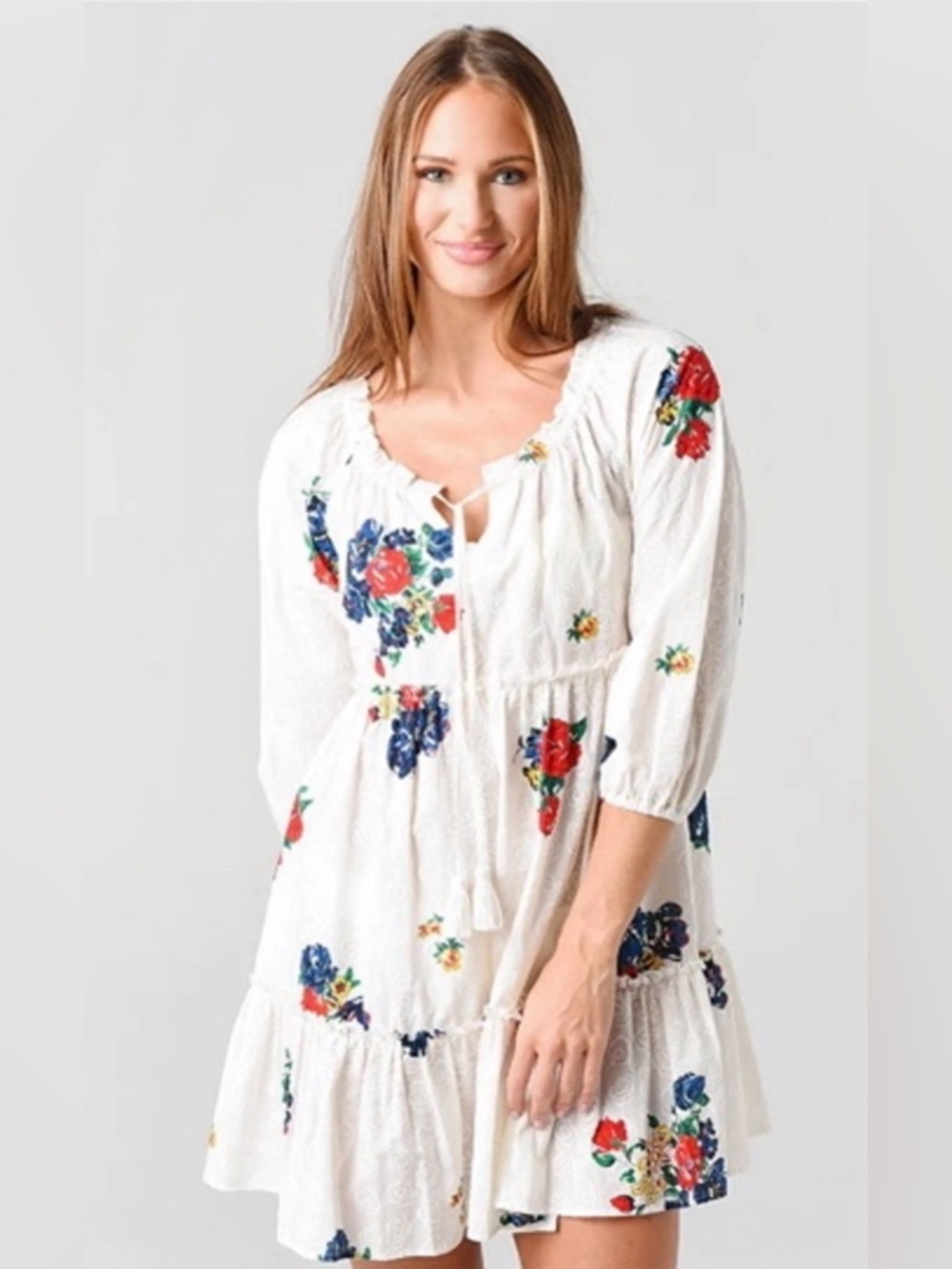 Tory Burch Embroidered Floral Dress, size medium
